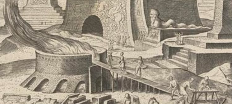 Строительство пирамиды. Филипп Галле 1572г.