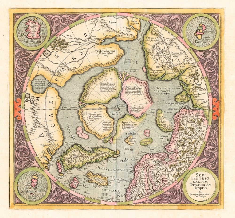  Карта Арктики 1595 
