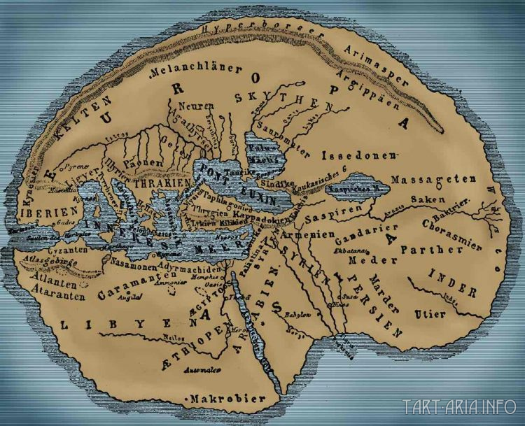 Реконструкция карты мира в представлении древних