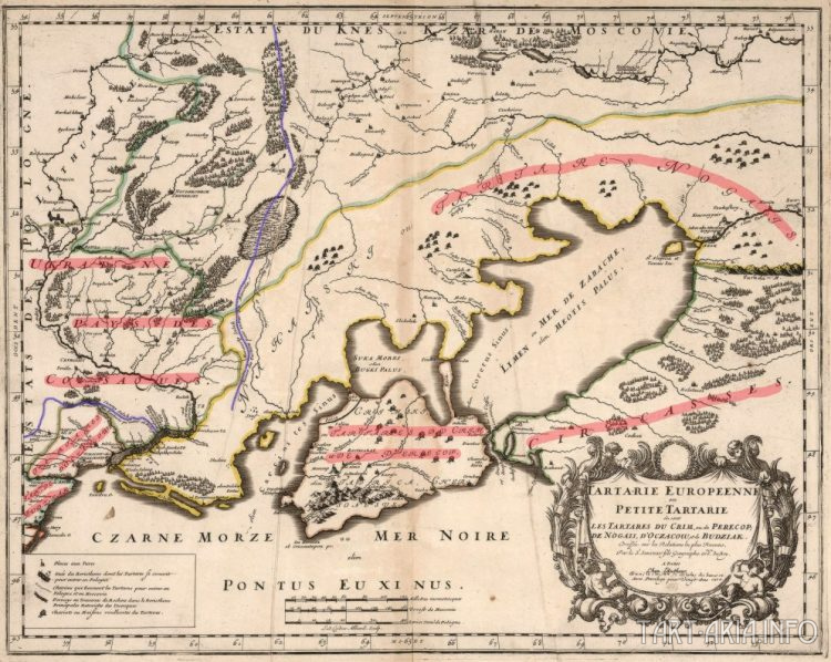 Тартария Европейская или Малая Тартария, 1704г. Источник