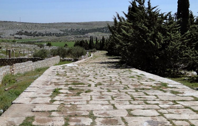 Древняя римская дорога возле Высокого Акибрина в Сирии. Источник 